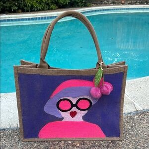 Stylish Hand Painted vibrant Tote Bag